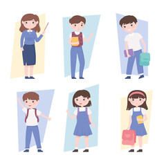 Obraz premium set teachers students