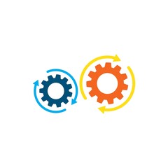 rotation Gear  Template vector icon illustration