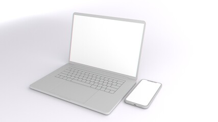 laptop and smartphone rendering