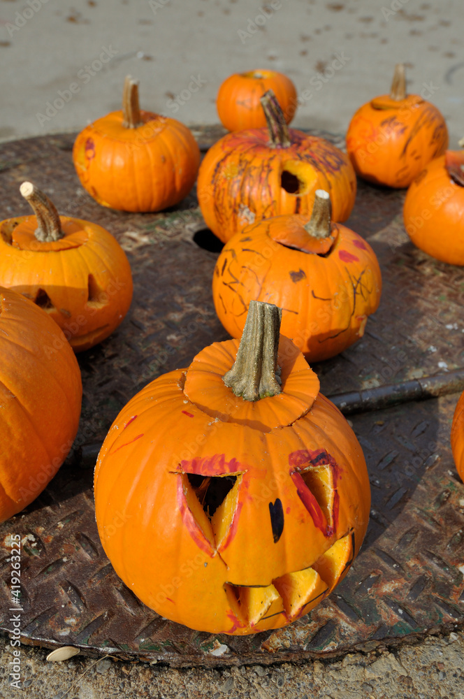 Poster jack o lantern pumpkins