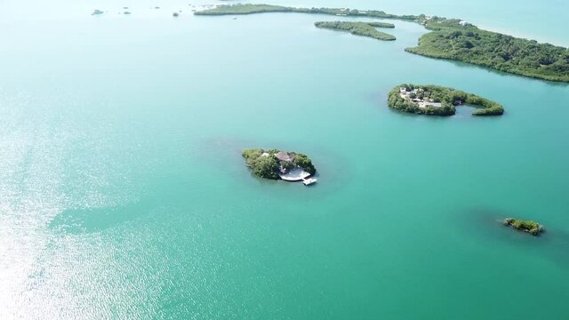video general shot of the caribbean islands