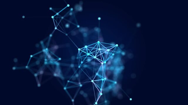Data binding cells. Digital blockchain concept and information transmission system. 3D rendering.