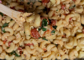 Baked feta pasta dish