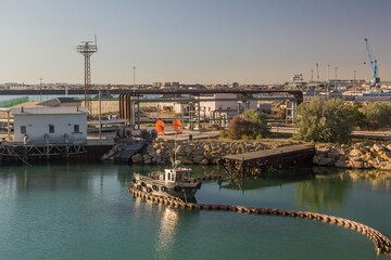 Obraz premium View of Aktau Port, Kazakhstan