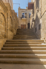 Fototapeta na wymiar Stairway in the old town of Baku, Azerbaijan