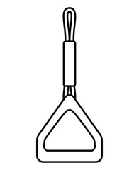 三角形のつり革（モノクロ）