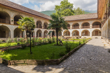Fototapeta premium Karavansaray (Caravanserai) courtyard in Sheki, Azerbaijan