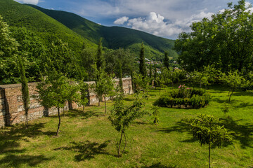 Fototapeta na wymiar Garden at Sheki fortress, Azerbaijan