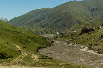 Naklejka premium View of Gudiyalchay river canyon, Azerbaijan