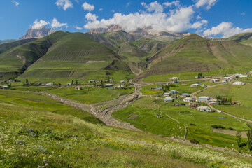 Meadows around Xinaliq (Khinalug) village, Azerbaijan