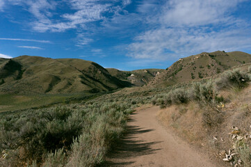 Mesa in Washington state under a blue sky