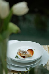 beautiful and cozy bright easter table decoration