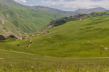 Fototapeta na wymiar Jek village in Caucasus mountains, Azerbaijan