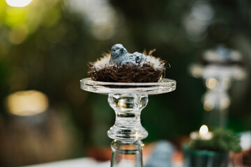 beautiful and cozy bright easter table decoration