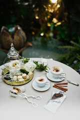 beautiful and cozy bright easter table decoration