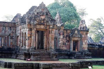 Fototapeta premium Phanom Rung is the name of an ancient sandstone castle in Buriram Province in Thailand.