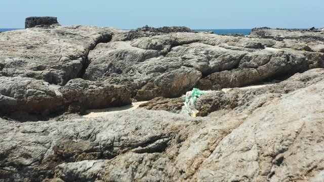 Reef at low tide on Yakushima, Tsukasaki Tide Pools. Push Shot with No People