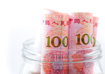 Close up of RMB 100