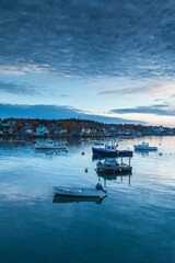 USA, Maine, Stonington. Stonington Harbor at dawn.