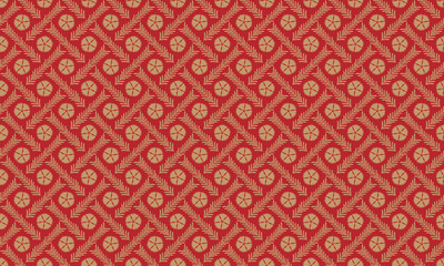 和柄素材　撫子襷模様　シームレスパターン　