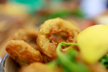 Fried calamari squid