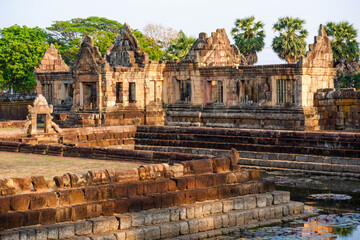 Fototapeta premium Phanom Rung is the name of an ancient sandstone castle in Buriram Province in Thailand.