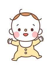にっこり赤ちゃんのイラスト