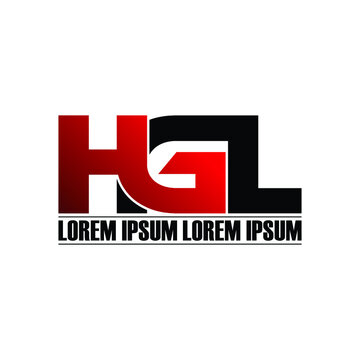 HGL letter monogram logo design vector