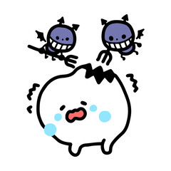 ばい菌に攻撃される虫歯