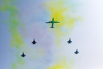 air show in parade in china national day