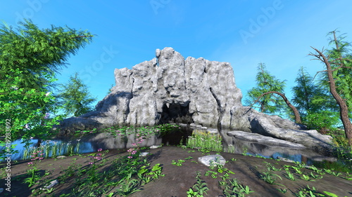 洞窟の入り口 Wall Mural Wallpaper Murals Wallsheaven Tsuneomp