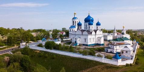 Obraz premium Bogolyubsky monastery from helicopter. City vladimir. Russia