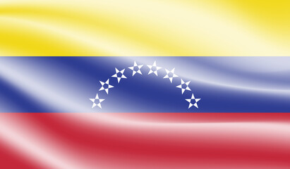 Grunge Venezuela flag. Venezuela flag with waving grunge texture.