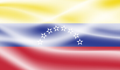 Grunge Venezuela flag. Venezuela flag with waving grunge texture.