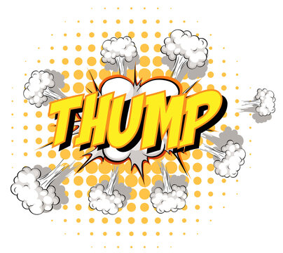 Comic speech bubble with thump text