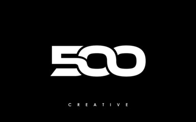 500 Letter Initial Logo Design Template Vector Illustration - obrazy, fototapety, plakaty