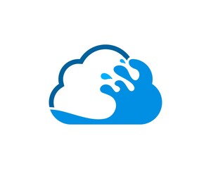 Simple cloud with beach wave inside