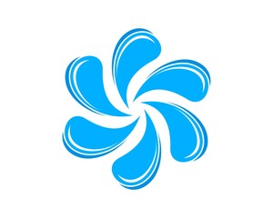 Abstract circular water drop in blue colors