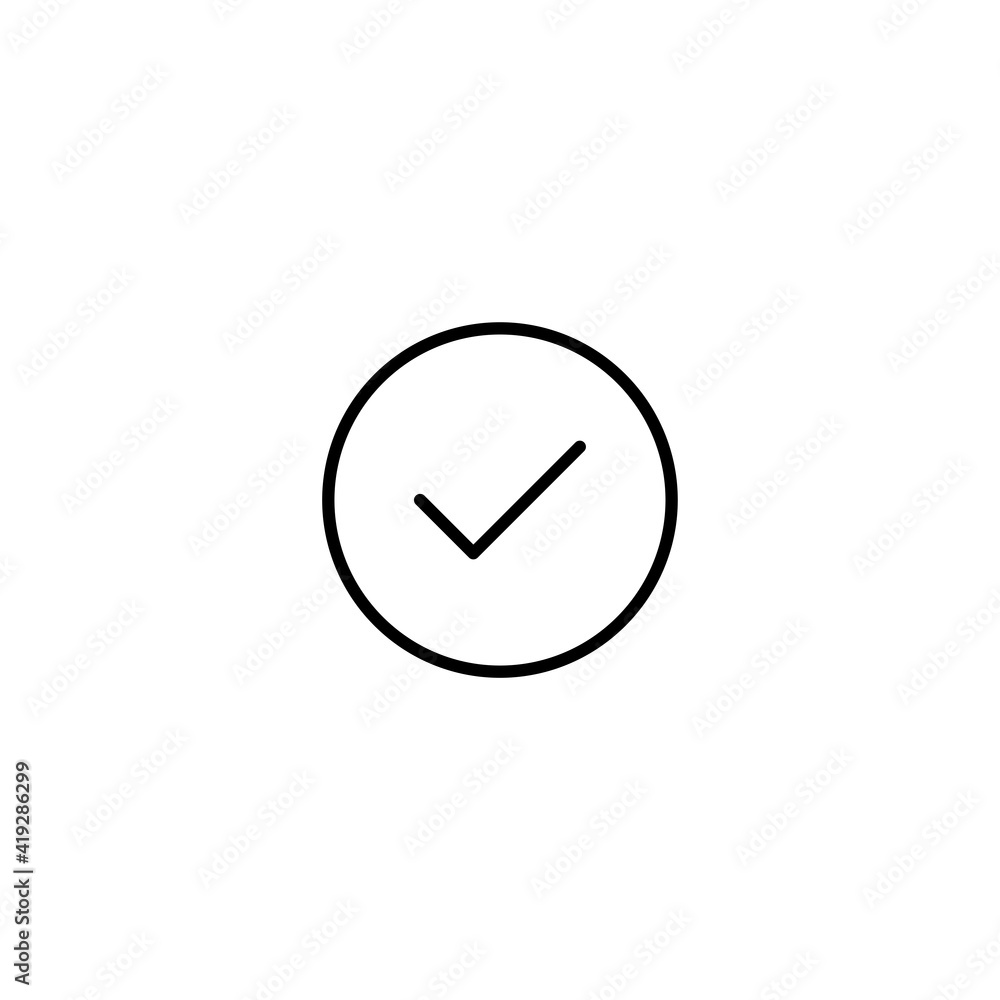 Poster check mark icon vector for web, computer and mobile app