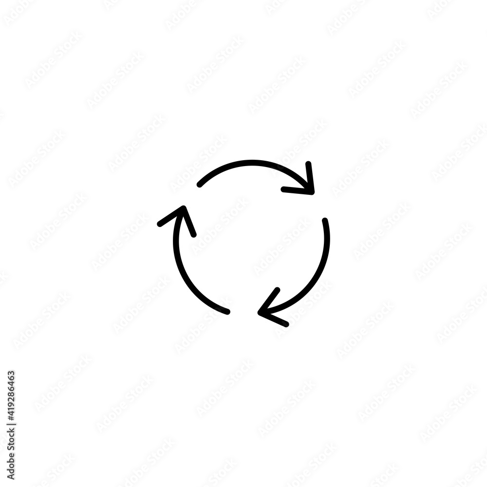 Poster reload icon vector for web, computer and mobile app