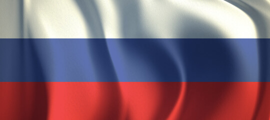 3D rendering of the wave Russia flag.