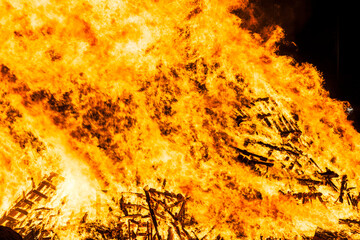 USA, Massachusetts, Cape Ann, Rockport. Fourth of July bonfire.