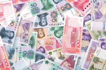US dollar notes around RMB