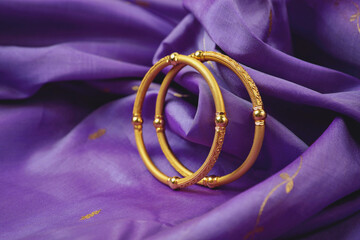 Indian traditional wedding gold Bangles