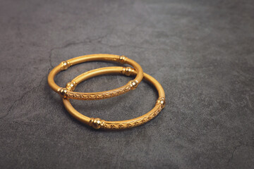 Indian traditional wedding gold Bangles	
