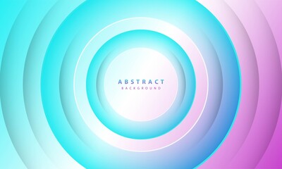 Gradient background. Abstract circle paper cut smooth color composition.