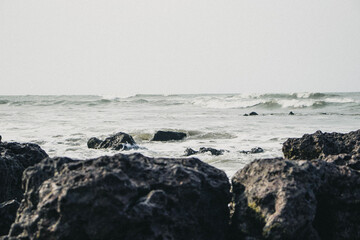 Fototapeta na wymiar Stones in Beach
