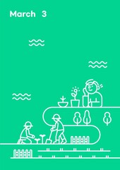 벡터 일러스트레이션, 달력 일러스트, 템플릿, 배경이미지