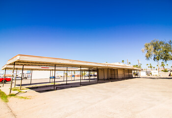 Abandoned Fast Food Drive Up Building Closed Due To Economy