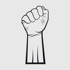 The Solidarity Fist Hand Sign Cut File | Hand Sign Monogram